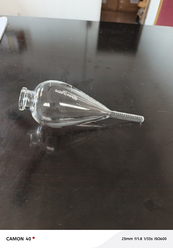 100ml Graduated Glass Pear Shape Oil Centrifuge Tube