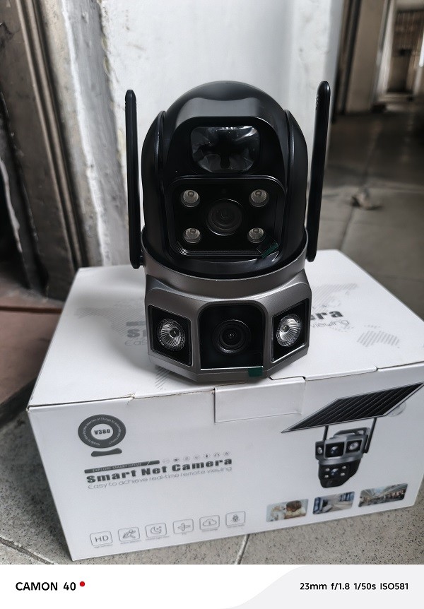 Solar CCTV Camera | Dual Lens V380PRO 4G