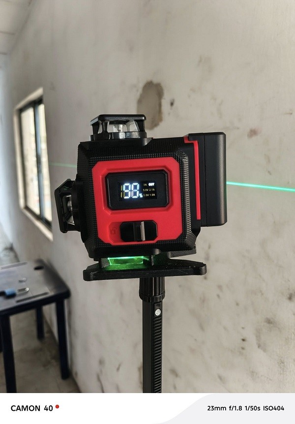 Honminda 4D 16-Lines Green Laser Level, 360° Self-Levelling with Battery Indicator – Model 16H6