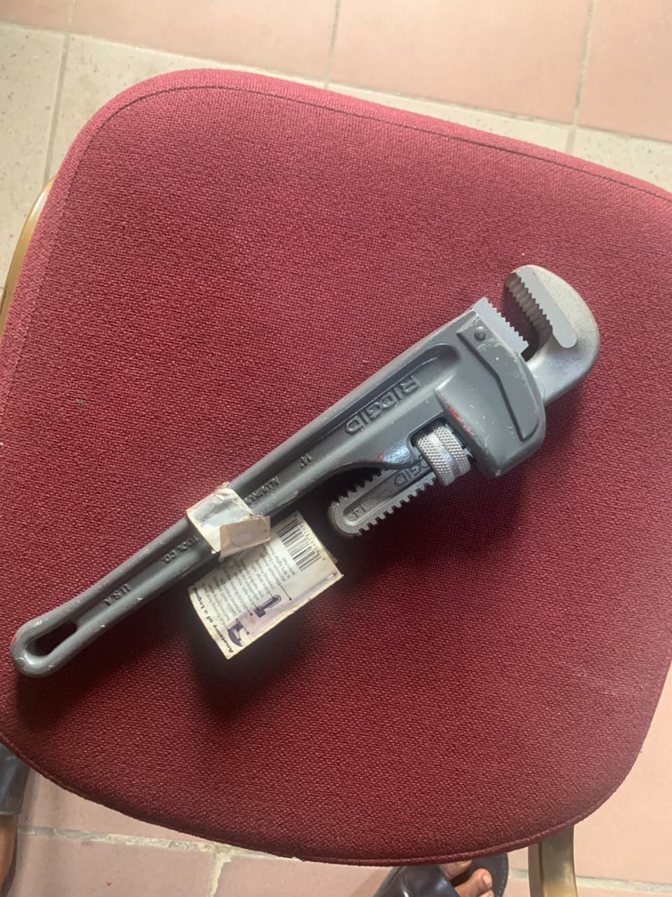 14" Ridgid 31095 Model 814 Aluminum Straight Pipe Wrench